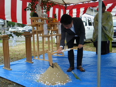 江南市　社労士事務所の地鎮祭　建築設計