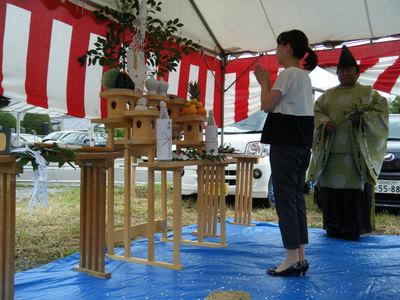 江南市　社労士事務所の地鎮祭　建築設計