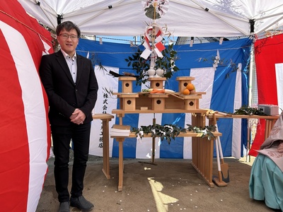 愛知県扶桑町、歯科医院の建替え、建築設計、暮石建築事務所、地鎮祭